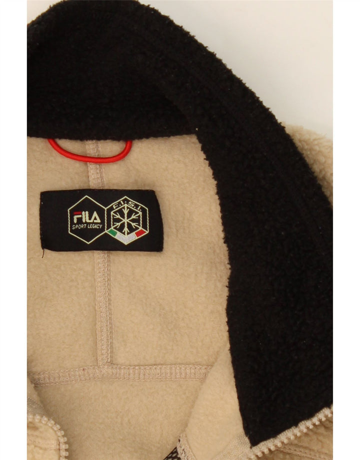 FILA Mens Fleece Jacket UK 36 Small Beige Polyester Vintage Fila and Second-Hand Fila from Messina Hembry 