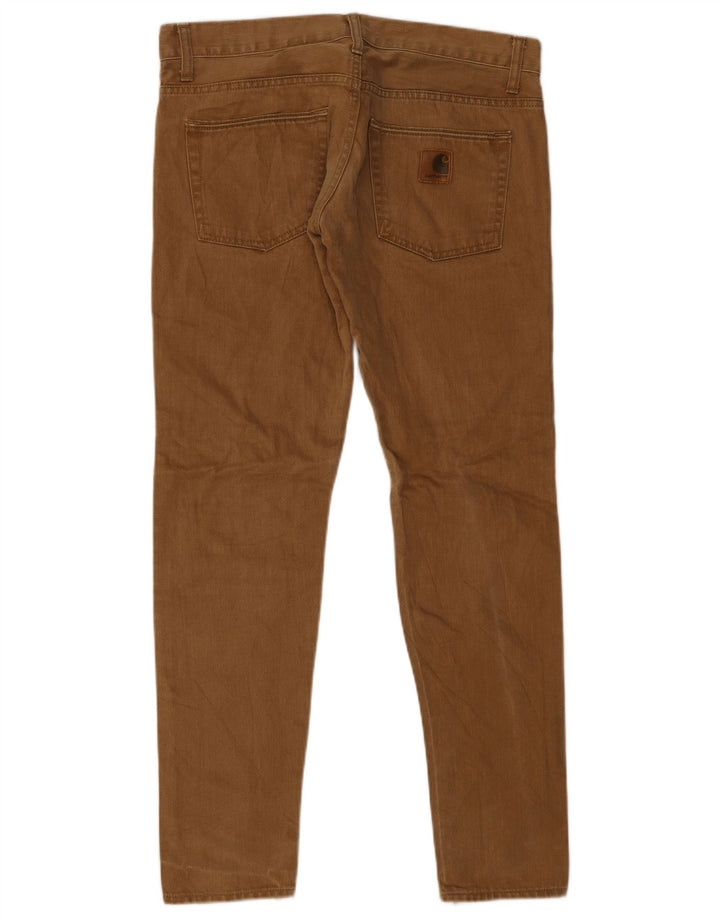 Carhartt Mens Slim Jeans W34 L32 Brown Cotton