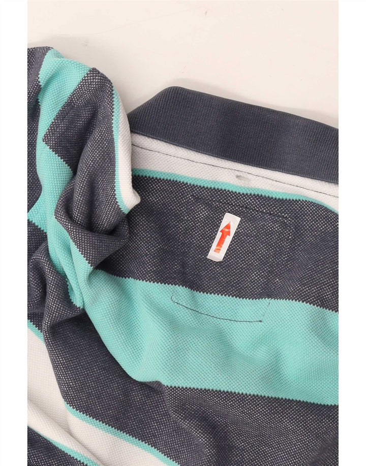 Crew Clothing Mens Polo Shirt Large Multicoloured Striped Cotton