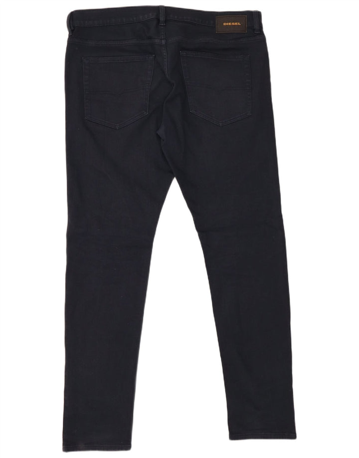 DIESEL Mens Slim Jeans W36 L32 Navy Blue Cotton