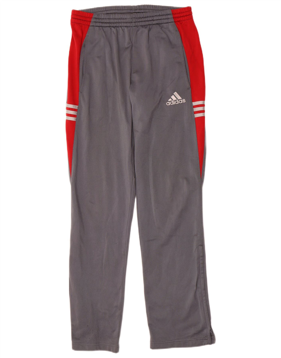 Adidas Mens Tracksuit Trousers Small Grey Colourblock Polyester