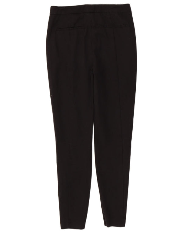 Reiss Womens Skinny Chino Trousers UK 8 Small W26 L27 Black Cotton