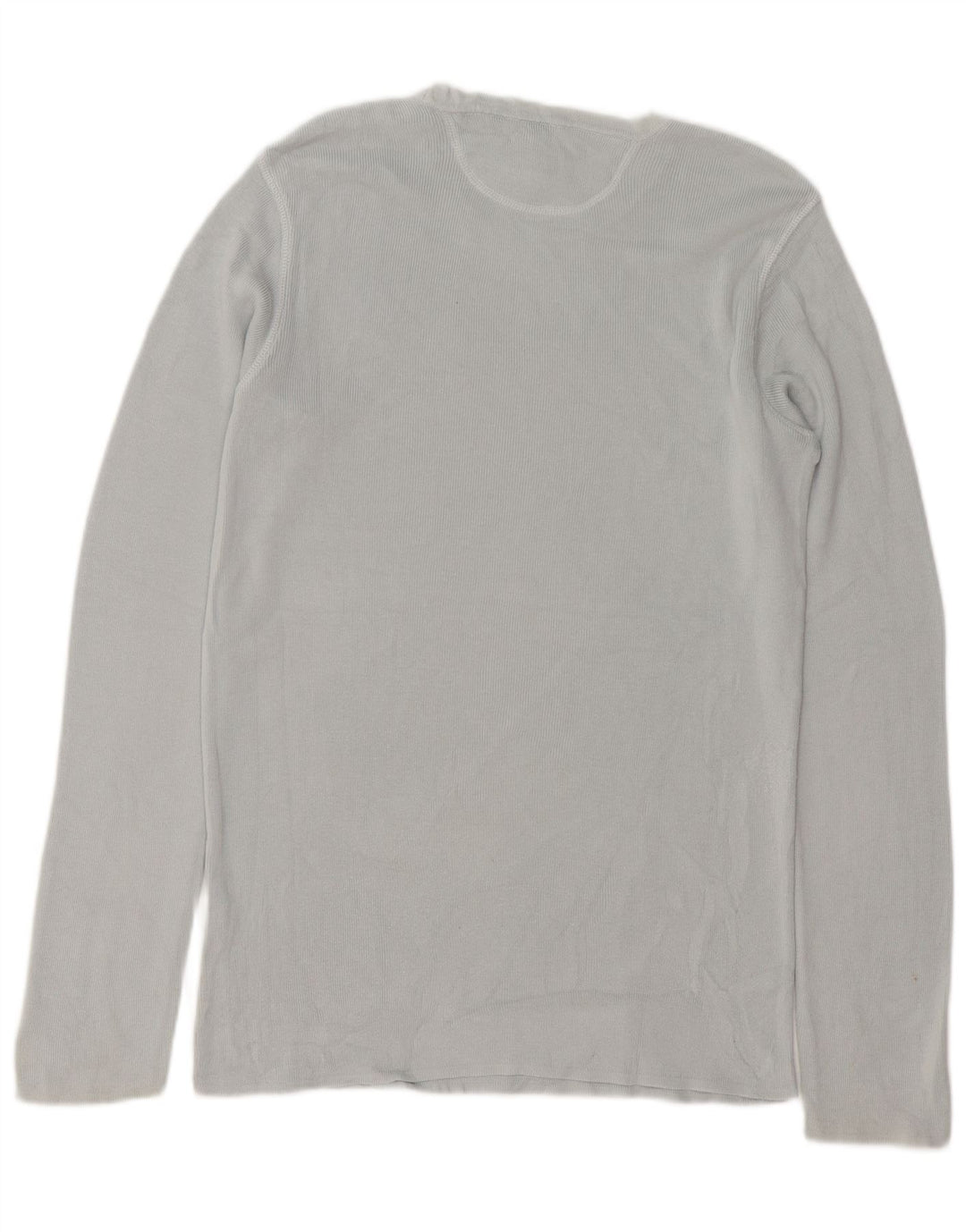 Armani Jeans Mens Top Long Sleeve Large Grey Cotton