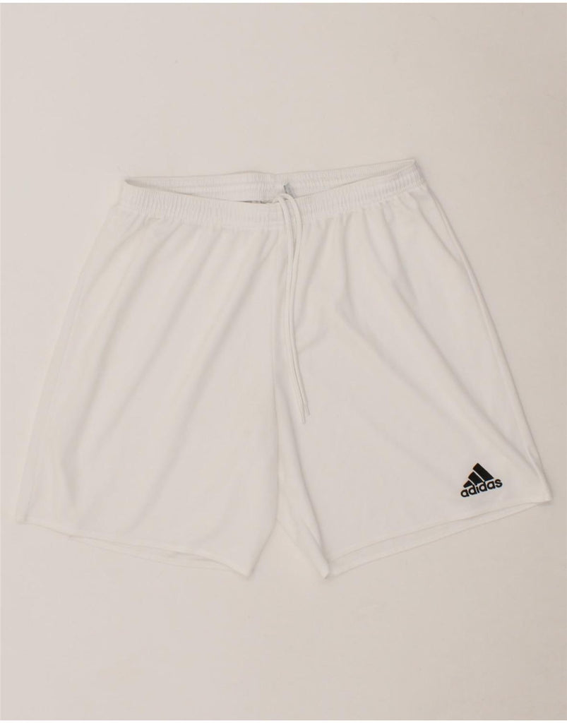 ADIDAS Mens Climalite Sport Shorts Medium  White Vintage Adidas and Second-Hand Adidas from Messina Hembry 