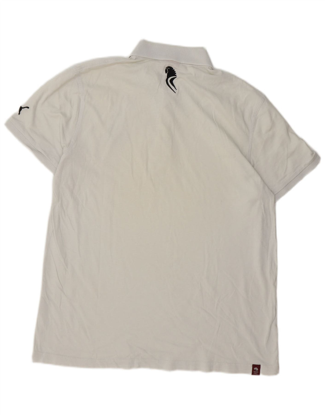 Puma Mens Polo Shirt XL White Cotton