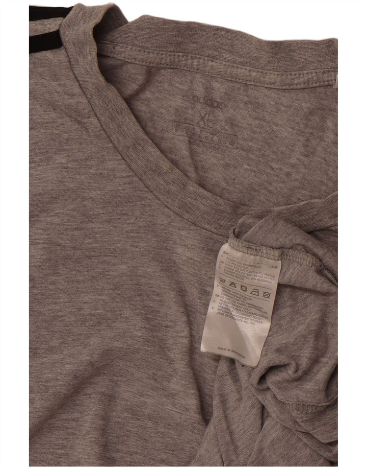ADIDAS Mens T-Shirt Top XL Grey Cotton