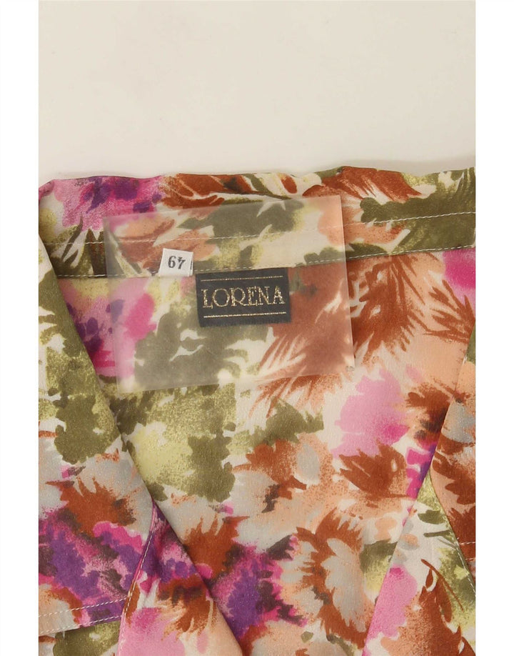 Lorena Womens Short Sleeve Shirt IT 49 XL Multicoloured Floral