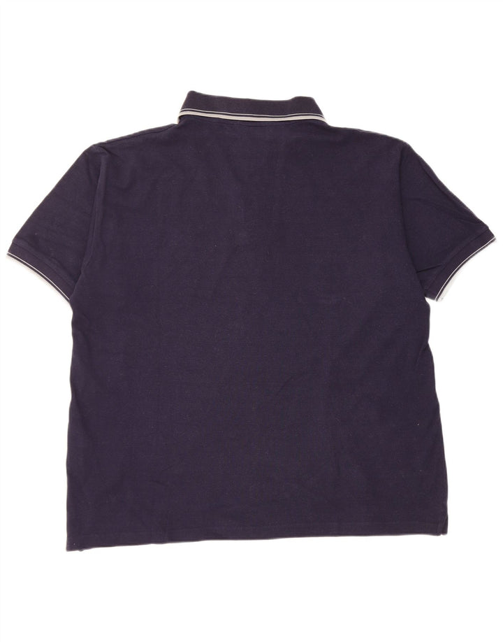 Kappa Mens Polo Shirt XL Navy Blue Cotton