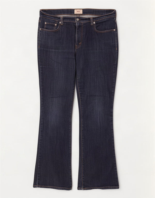 Levi's Womens Bootcut Jeans US 12 Large W32 L30 Navy Blue Cotton