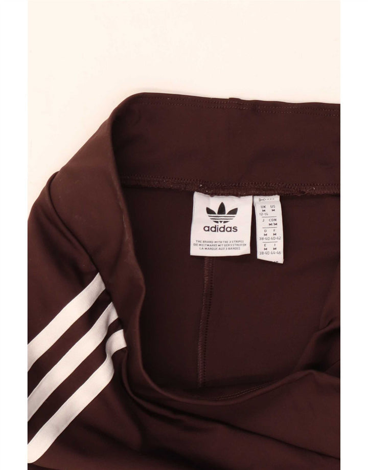 Adidas Womens Flare Leggings UK 12/14 Medium Brown