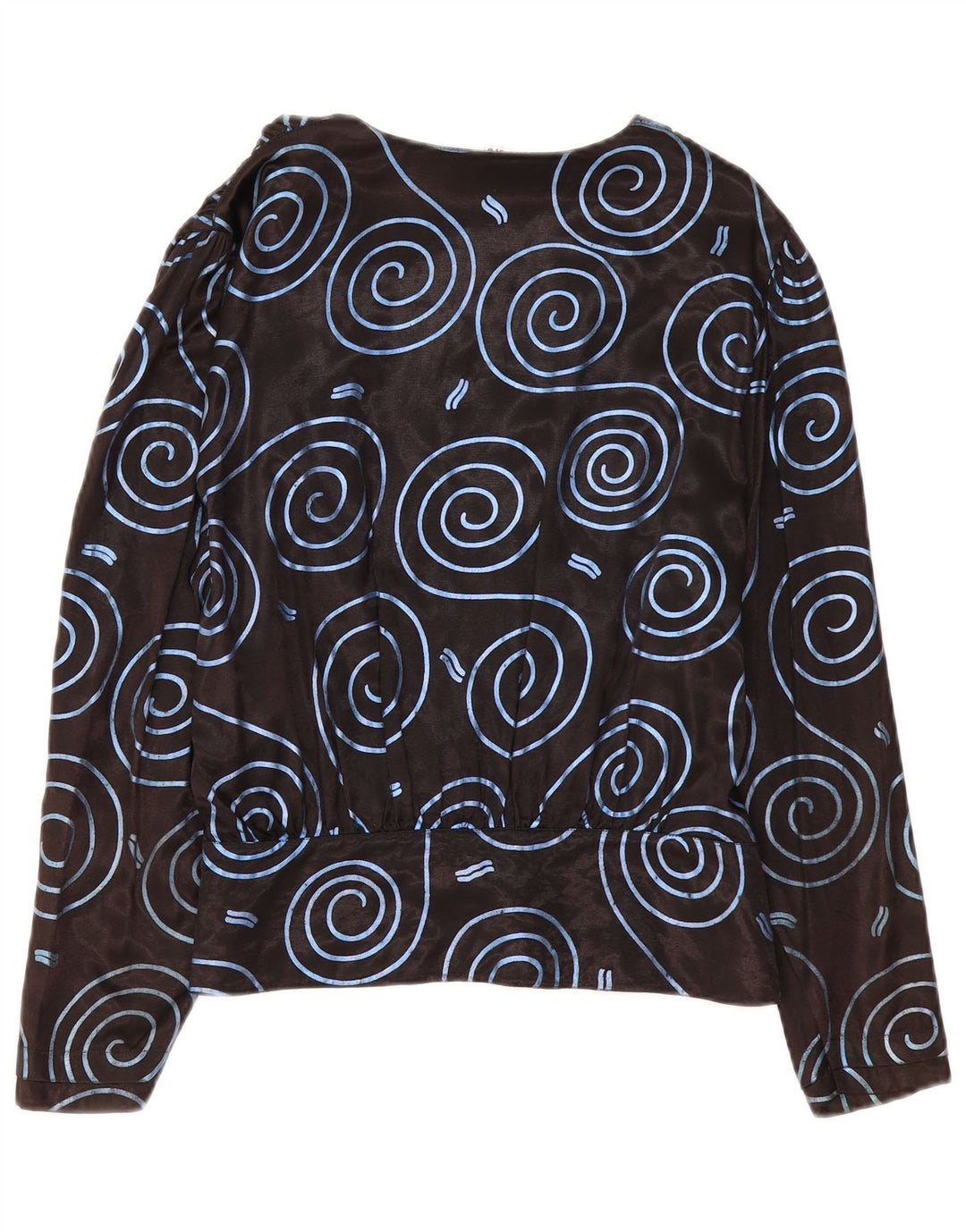 TRU Womens Abstract Pattern Shirt Blouse IT 42 Medium Black