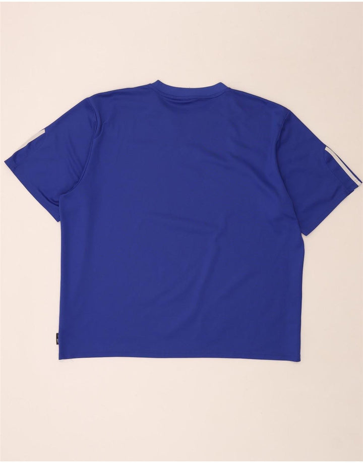 ADIDAS Mens Climalite T-Shirt Top 2XL Blue Polyester