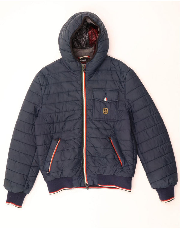 Refrigiwear Mens Sixty spa Hooded Padded Jacket IT 50 Large Navy Blue