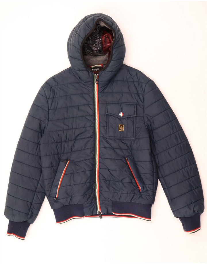 Refrigiwear Mens Sixty spa Hooded Padded Jacket IT 50 Large Navy Blue