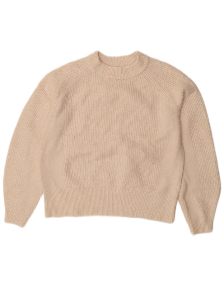 Marks & Spencer Womens Crew Neck Jumper Sweater UK 10 Small Off White