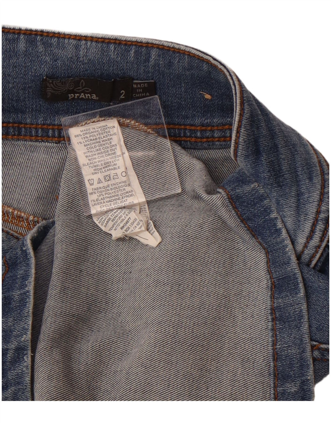 PRANA Womens High Waist Denim Skirt us 2 XS W26 Blue Cotton