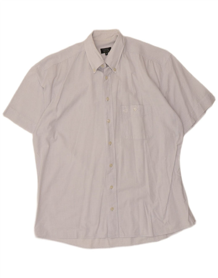 Camel Active Mens Short Sleeve Shirt Medium Blue Pinstripe