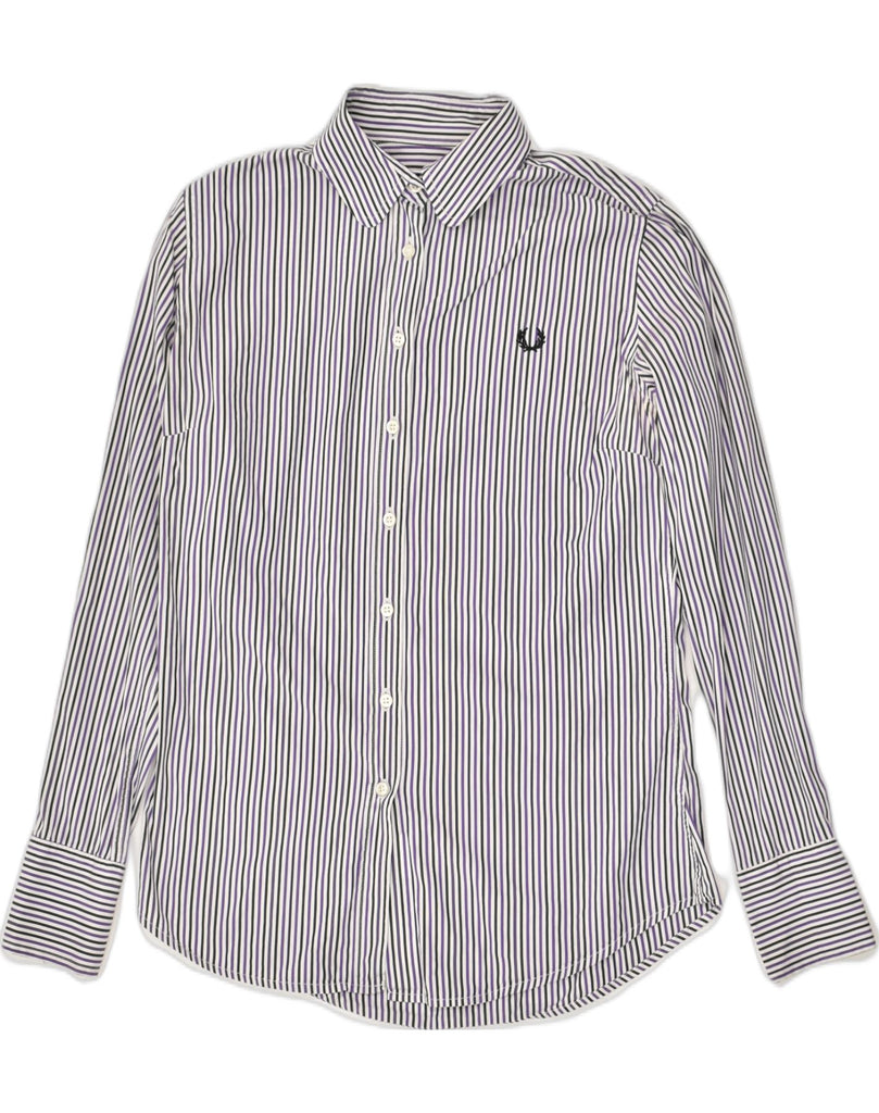 FRED PERRY Mens Shirt Medium Multicoloured Striped Cotton | Vintage Fred Perry | Thrift | Second-Hand Fred Perry | Used Clothing | Messina Hembry 