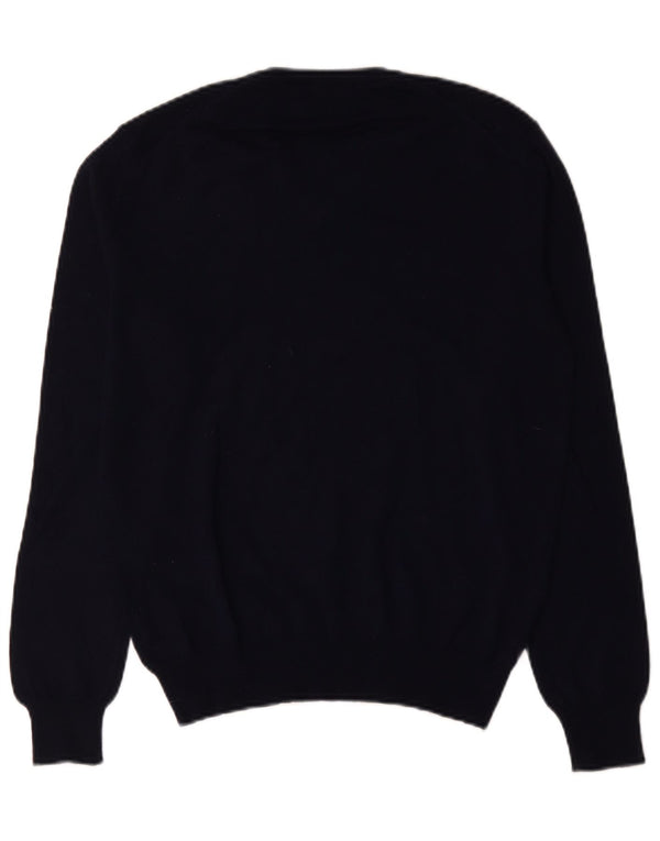 Rifle Mens V-Neck Jumper Sweater Large Navy Blue Acrylic