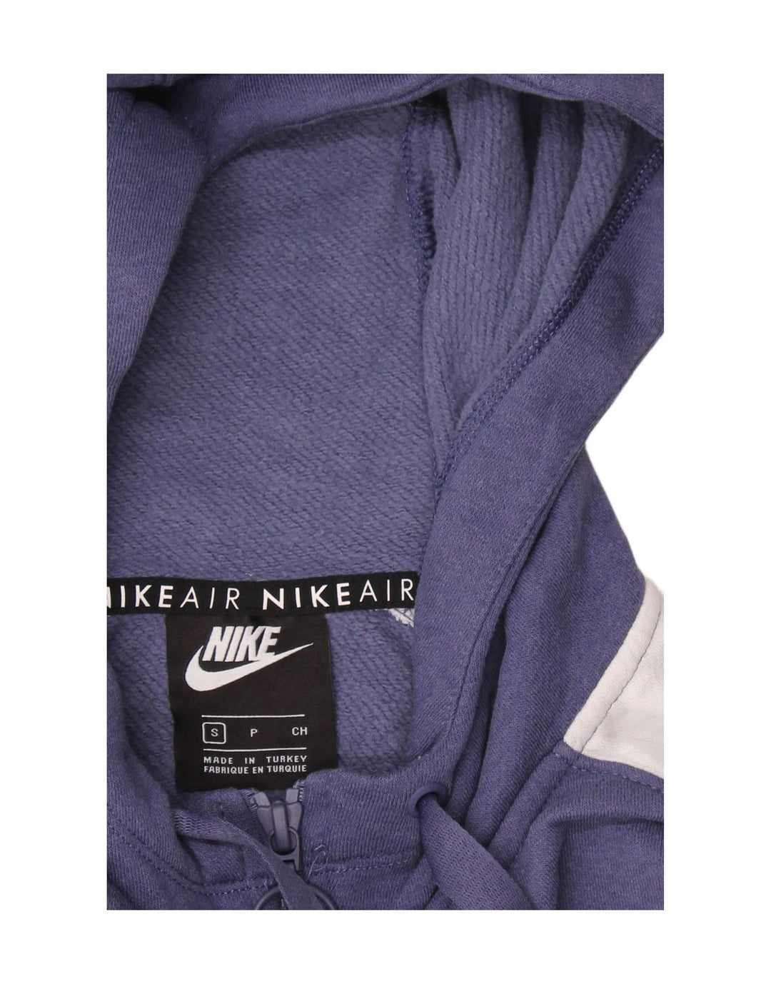 NIKE Womens Crop Oversized Zip Hoodie Sweater UK 10 Small Purple