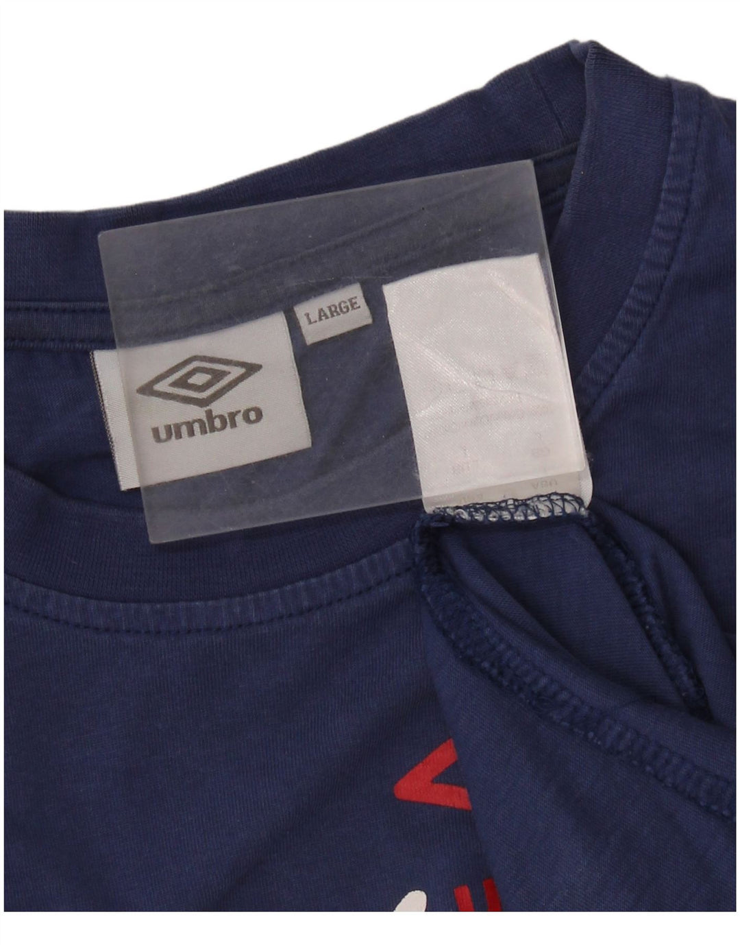 UMBRO Mens Graphic T-Shirt Top Large Navy Blue Cotton