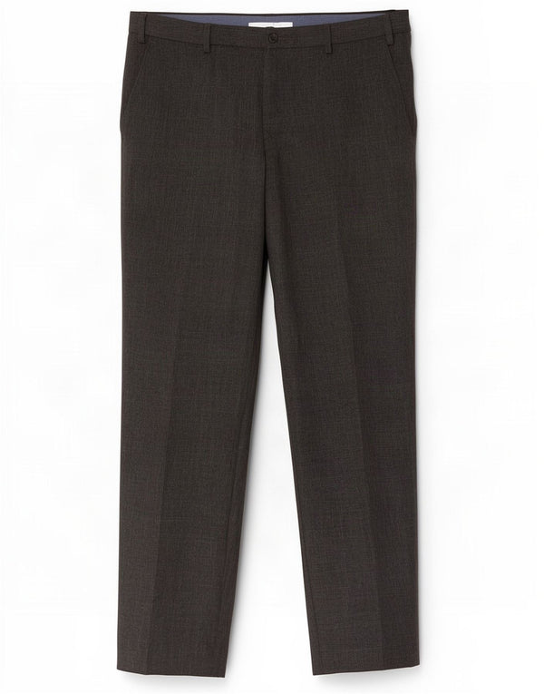 Marks & Spencer Mens Straight Regular Suit Trousers W38 L31 Grey Polyester