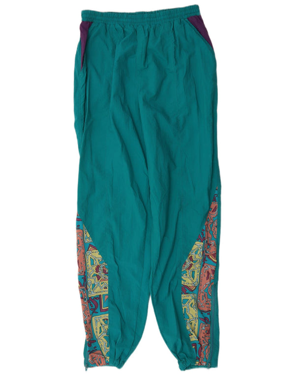Vintage Womens Tracksuit Trousers Joggers UK 14 Large Green