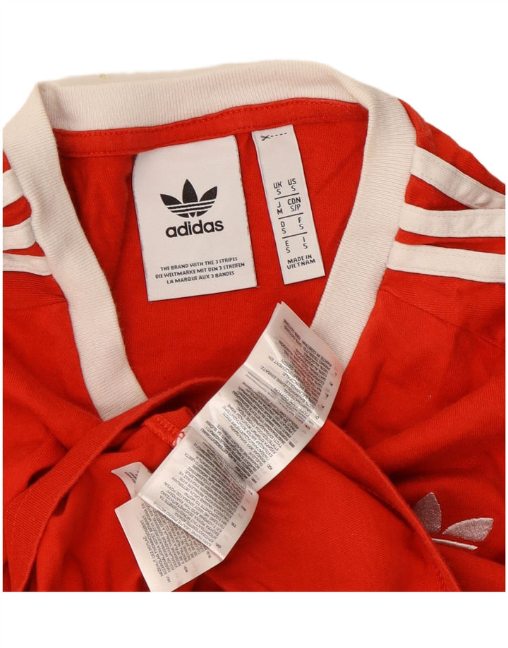 Adidas Mens T-Shirt Top Small Red Cotton