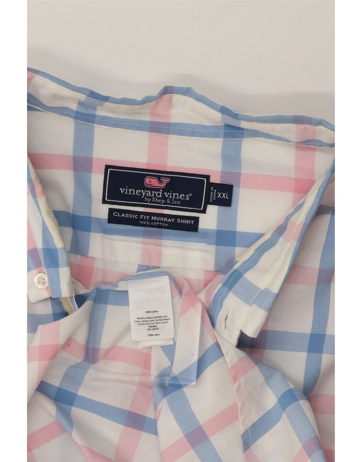 VINEYARD VINES Mens Classic Fit Shirt 2XL Multicoloured Check Cotton Vintage Vineyard Vines and Second-Hand Vineyard Vines from Messina Hembry 