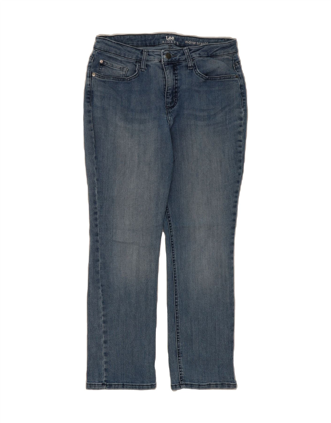 LEE Womens Riders Mid Rise Straight Jeans  W30 L28 Blue Vintage Lee and Second-Hand Lee from Messina Hembry 