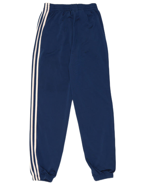 Adidas Boys Tracksuit Trousers Joggers 13-14 Years Navy Blue Polyester