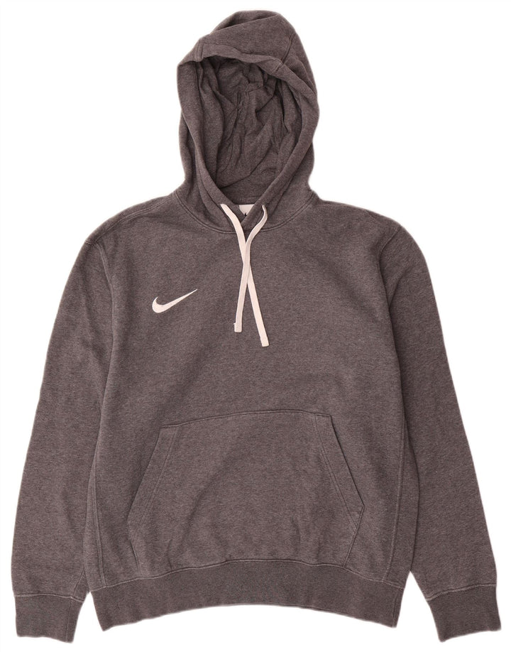 Nike Mens Hoodie Jumper Medium Grey Cotton