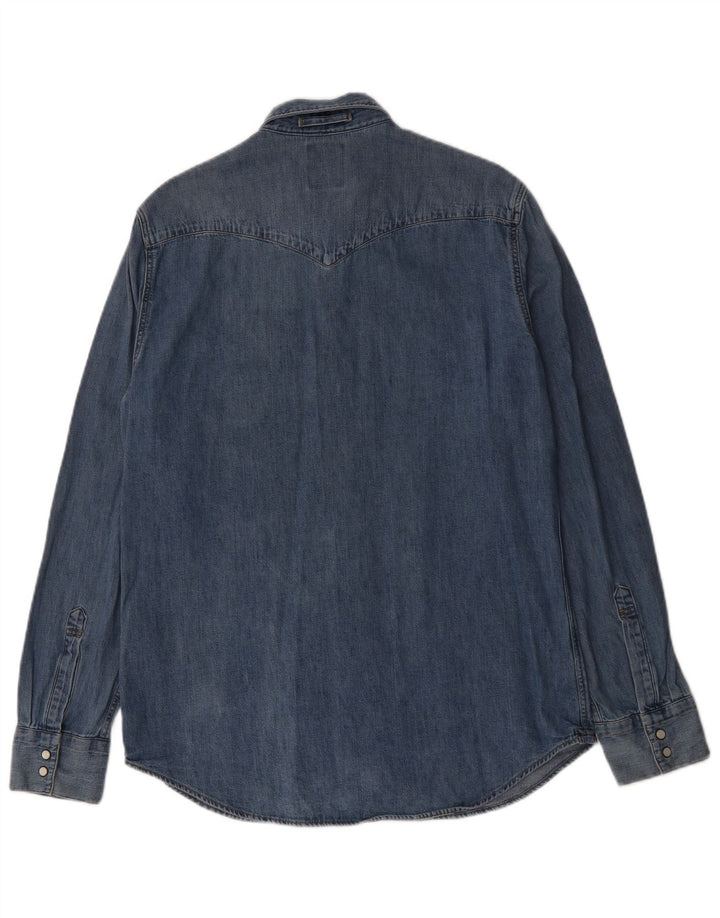 Levi's Mens Denim Shirt Large Blue Cotton