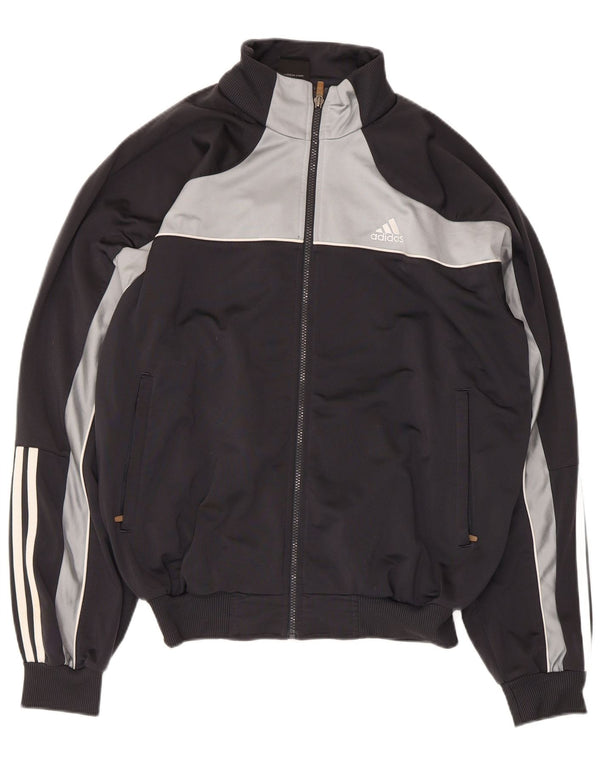 Adidas Mens Graphic Tracksuit Top Jacket UK 40/42 Medium Black Colourblock