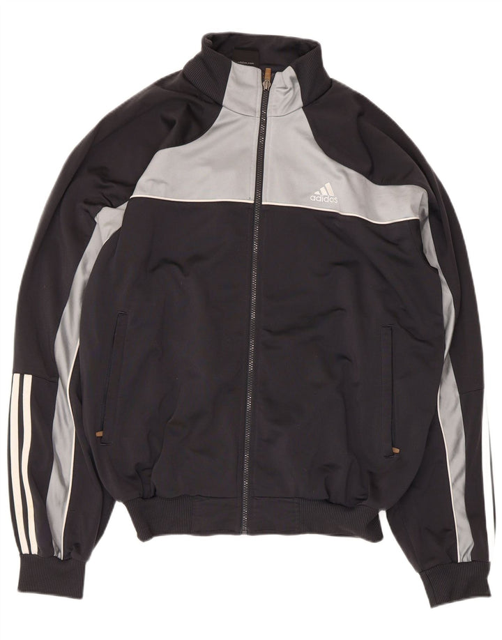 Adidas Mens Graphic Tracksuit Top Jacket UK 40/42 Medium Black Colourblock