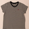 Levi's Womens T-Shirt Top UK 16 Large White Striped Cotton