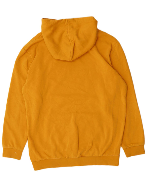 PUMA Mens Loose Fit Hoodie Jumper Small Yellow Cotton