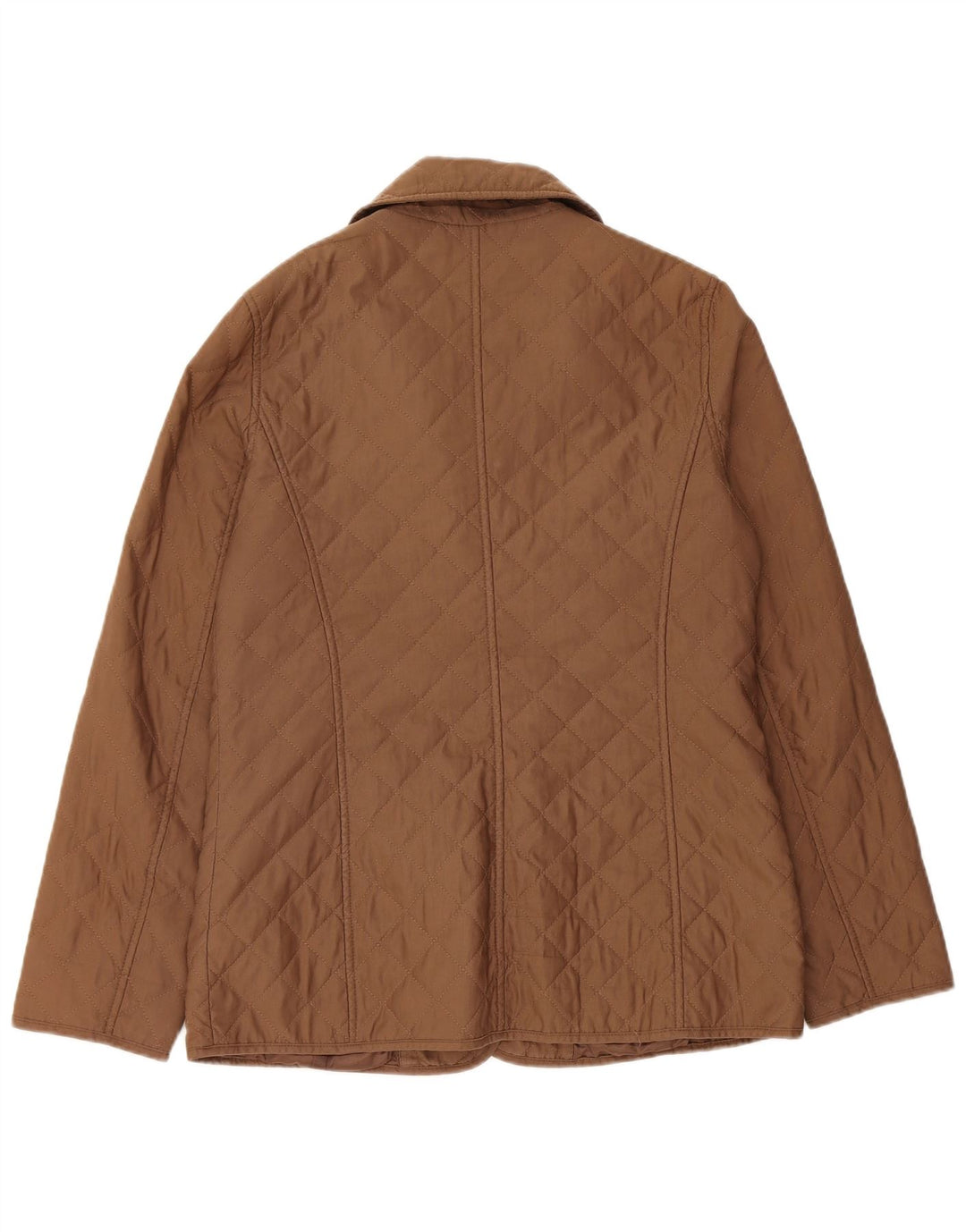 Michael Kors Womens Quilted Jacket UK 14 Medium Brown Polyester