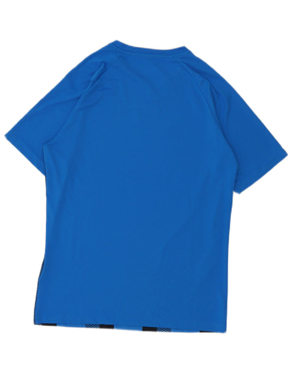 Puma Mens T-Shirt Top Small Blue Striped Polyester
