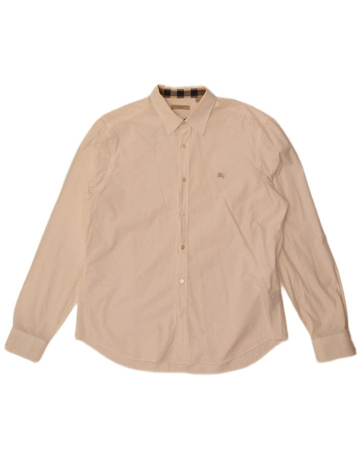 Burberry Mens Shirt XL White Cotton
