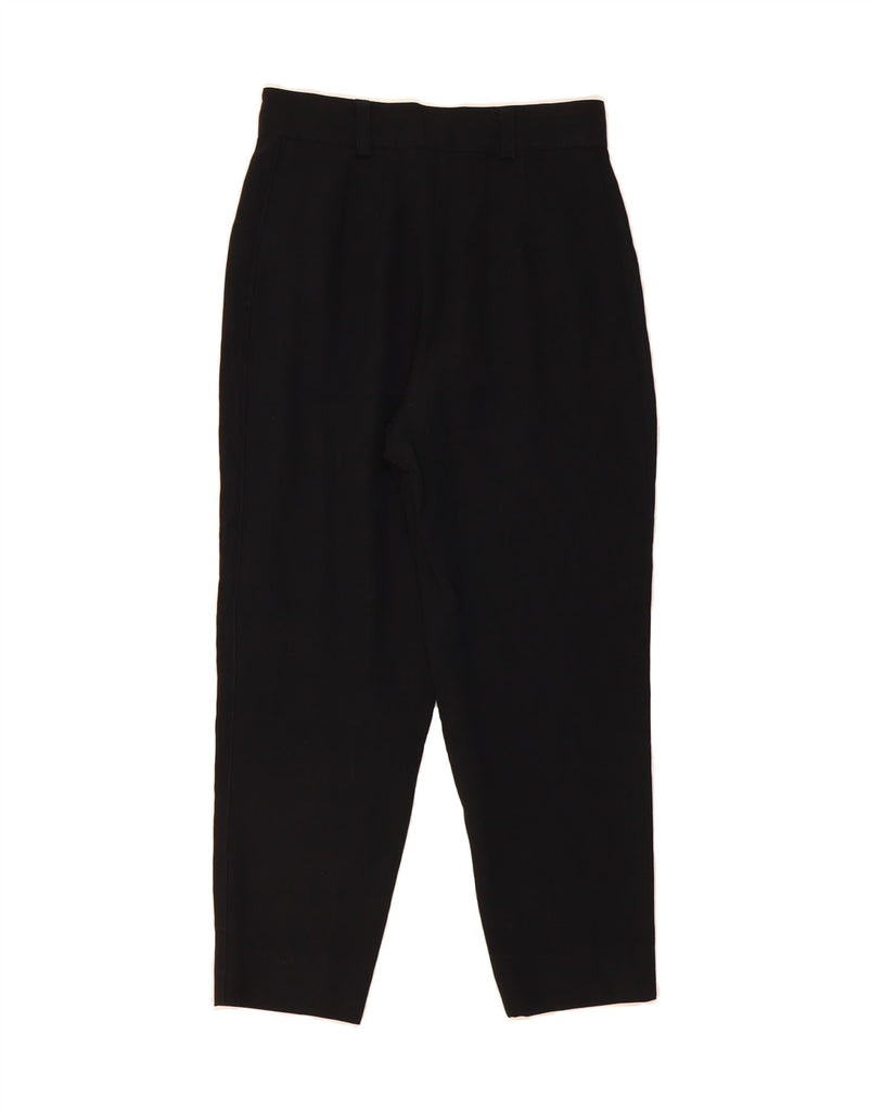 BLUE EYES Womens High Waist Cropped Trousers UK 2 2XS W23 L24  Black Vintage Blue Eyes and Second-Hand Blue Eyes from Messina Hembry 