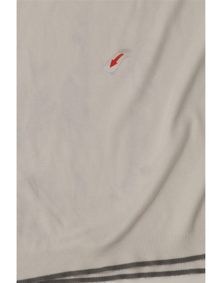 Ted Baker Mens Polo Shirt Size 5 XL White Cotton