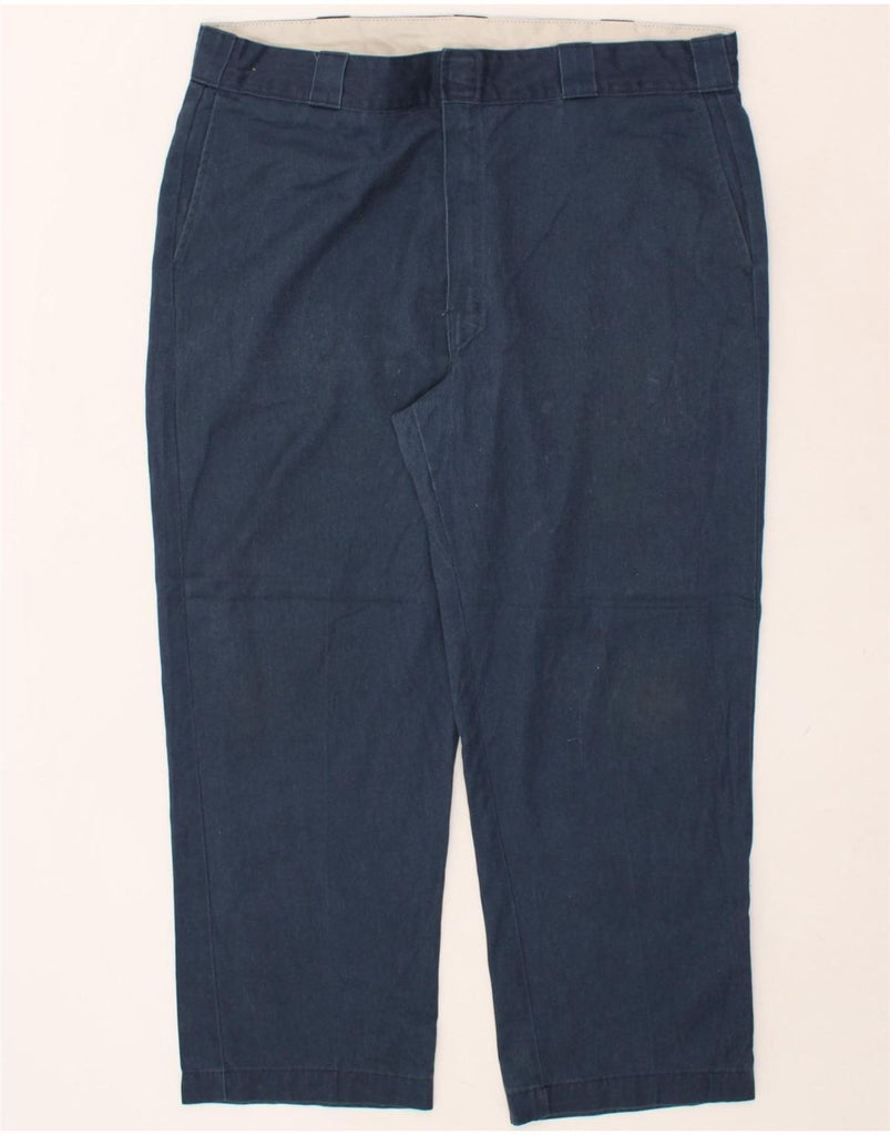 DICKIES Mens Slim Chino Trousers W40 L26 Navy Blue Cotton | Vintage Dickies | Thrift | Second-Hand Dickies | Used Clothing | Messina Hembry 