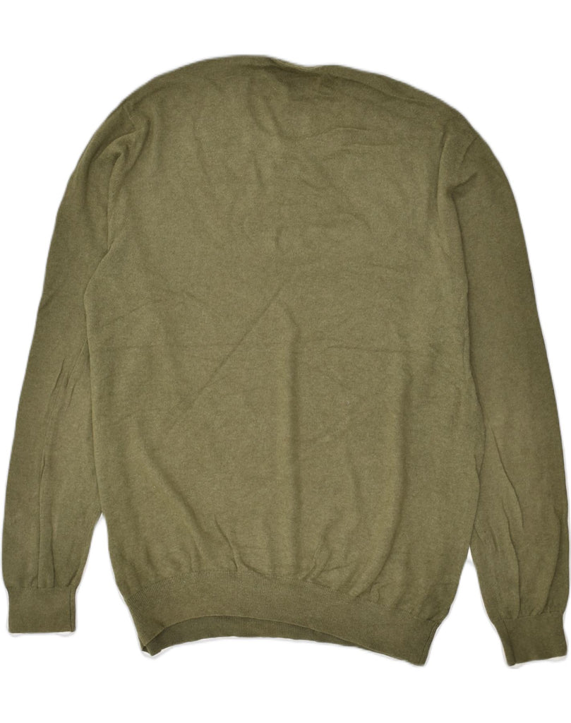 JACK WILLS Mens Crew Neck Jumper Sweater XL Khaki Cotton | Vintage Jack Wills | Thrift | Second-Hand Jack Wills | Used Clothing | Messina Hembry 