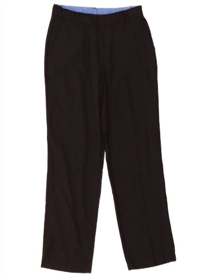 Izod Boys Straight Chino Trousers 15-16 Years W30 L30 Black Polyester