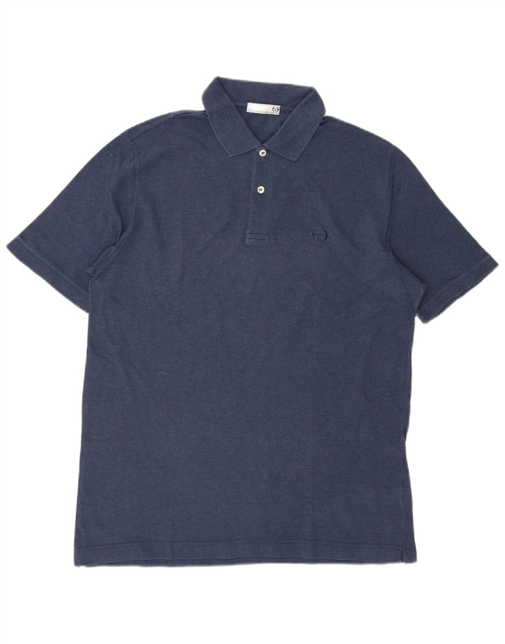 Sergio Tacchini Mens Milano Polo Shirt IT 52 Large Navy Blue