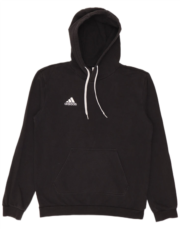 ADIDAS Mens Hoodie Jumper Small Black Cotton
