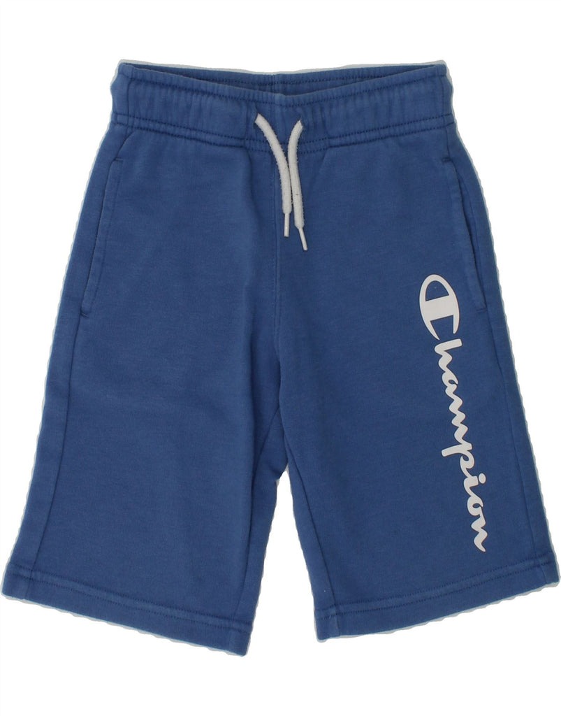 CHAMPION Boys Graphic Sport Shorts 3-4 Years 2XS Blue Cotton | Vintage Champion | Thrift | Second-Hand Champion | Used Clothing | Messina Hembry 