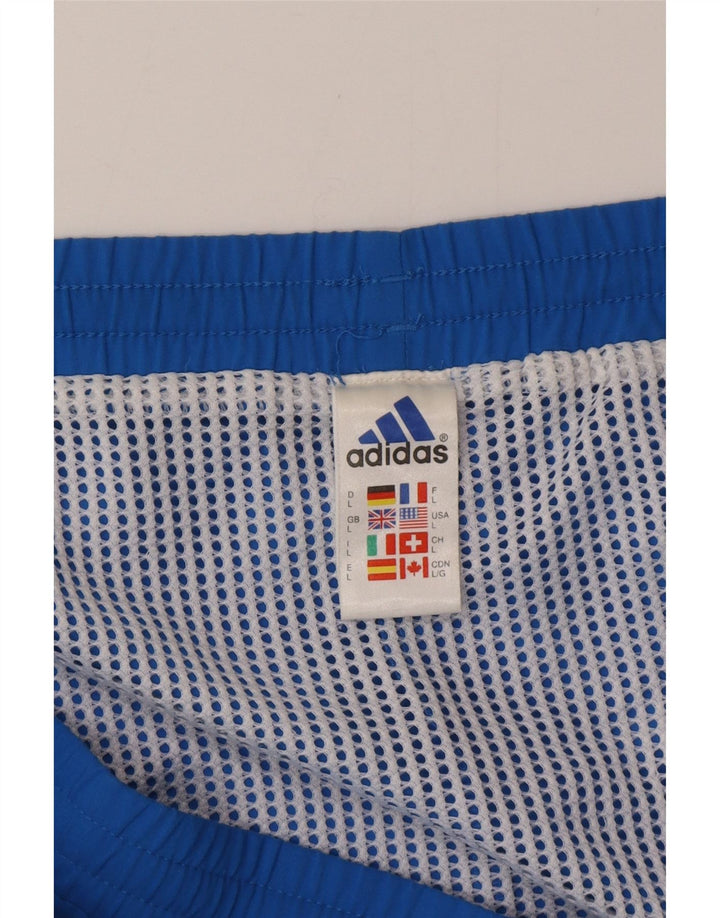 Adidas Mens Graphic Swimming Shorts Large  Blue Colourblock Polyester