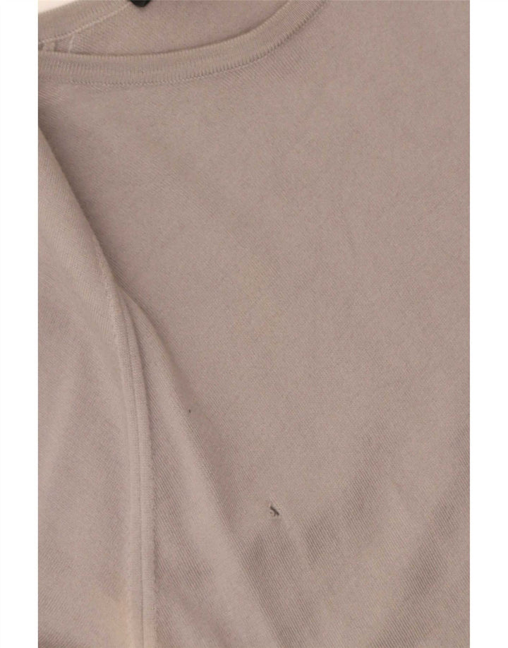 Gucci Womens Boat Neck Jumper Sweater UK 12 Medium Grey Wool